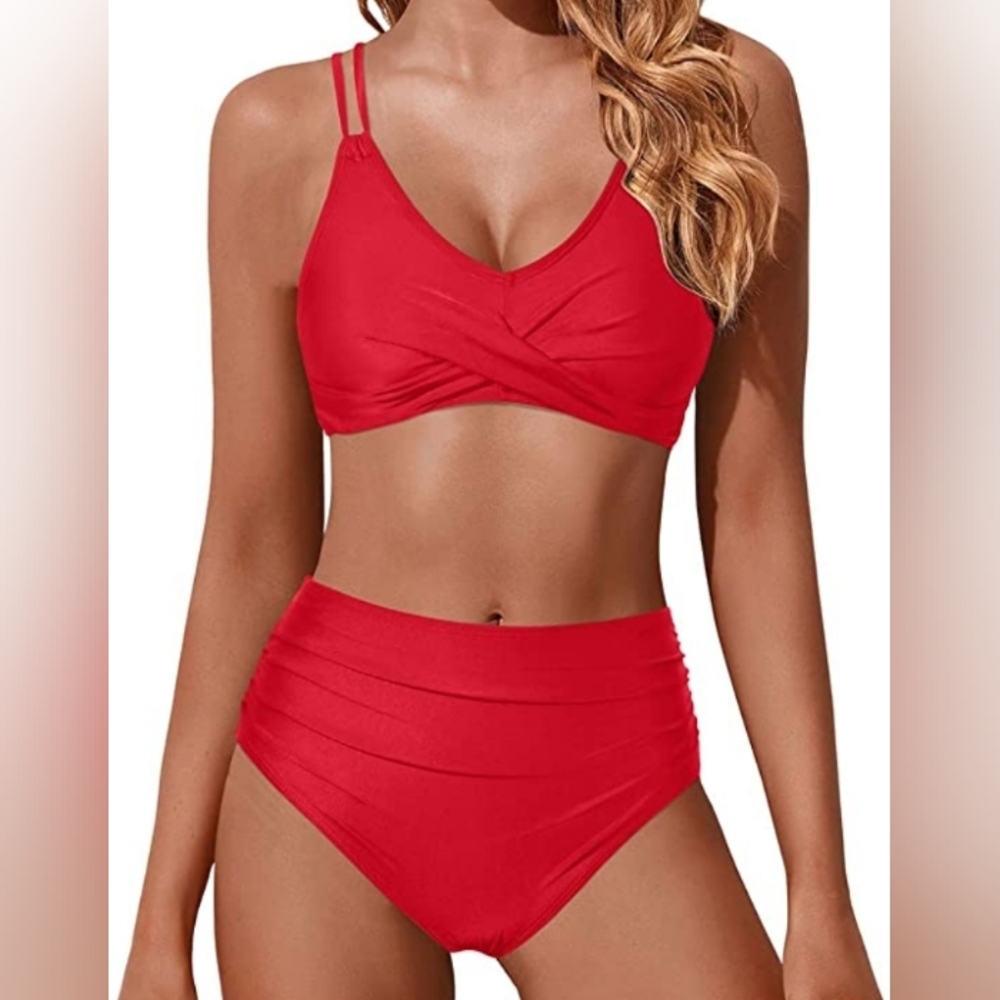 NEW Holipick Tummy Control Red Bikini